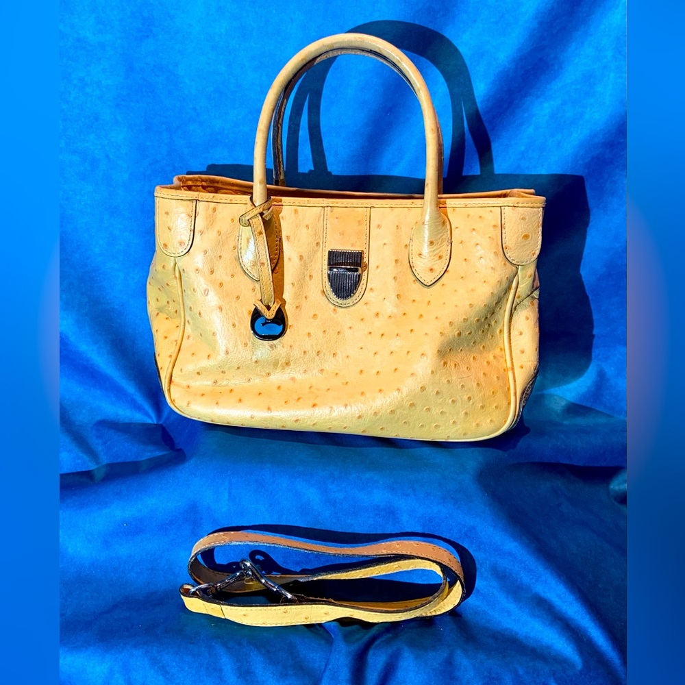 Pre-loved Dooney & Bourke Ostrich Embossed Leather Tote - Picture 2 of 13